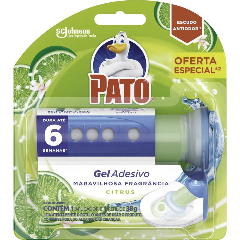 Desodorizador Sanit em Gel Pato Citrus Aplicador+refil 38g