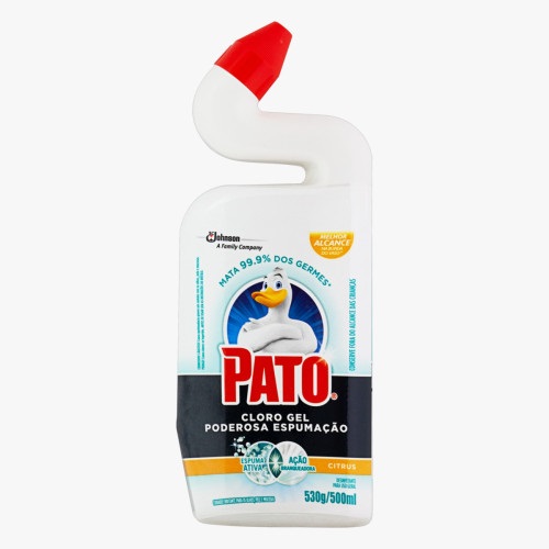 Desinfetante Uso Geral Cloro Gel Citrus Pato Poderosa Espumação Squeeze 500ml
