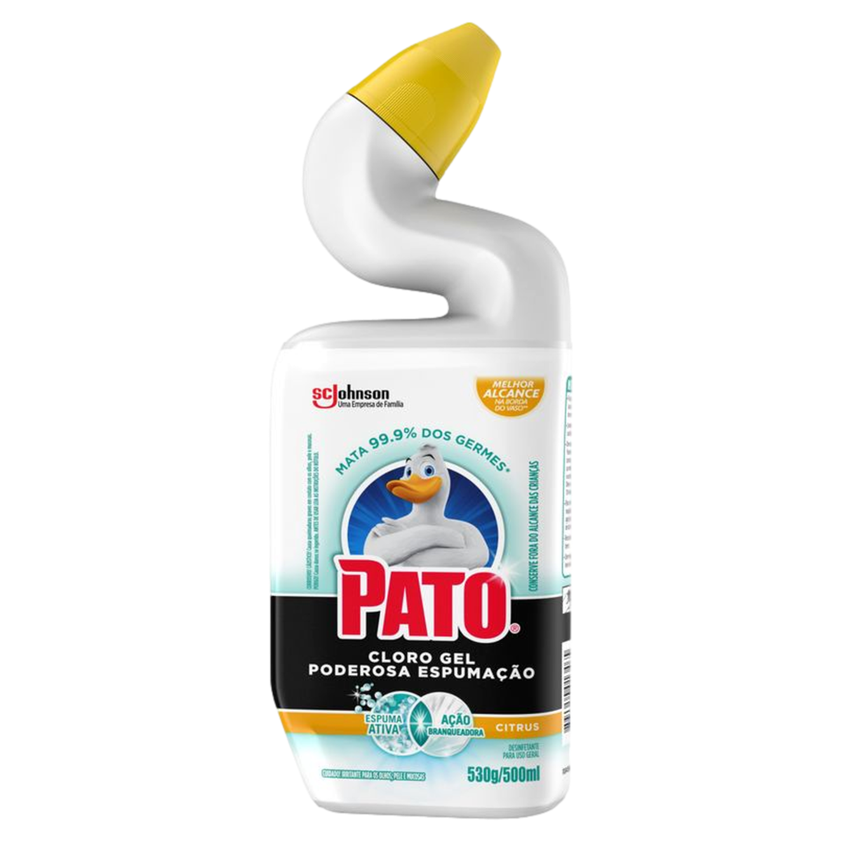 Desinfetante Uso Geral Cloro Gel Citrus Pato Poderosa Espumação Squeeze 500ml