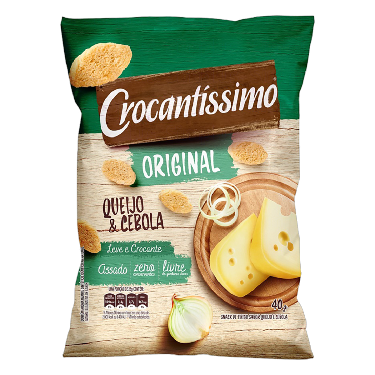 Snack Crocantíssimo Queijo & Cebola  Pacote 40g