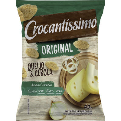 Snack Crocantíssimo Queijo & Cebola  Pacote 40g