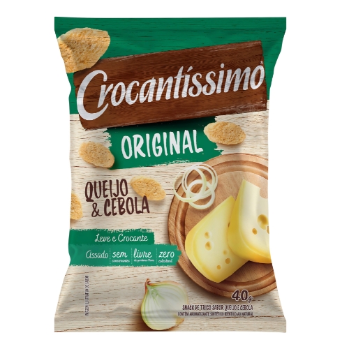 Snack Crocantíssimo Queijo & Cebola  Pacote 40g