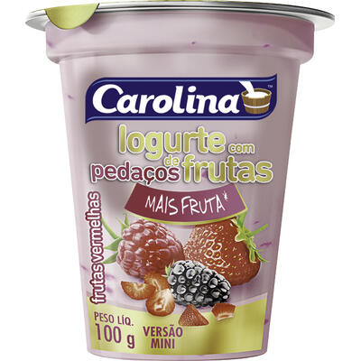Iogurte com Pedaços Carolina Frutas Ver 100g