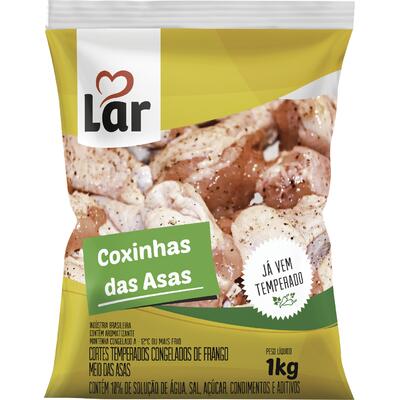 Coxinha da Asa de Frango Lar Temperada Congelada 1kg