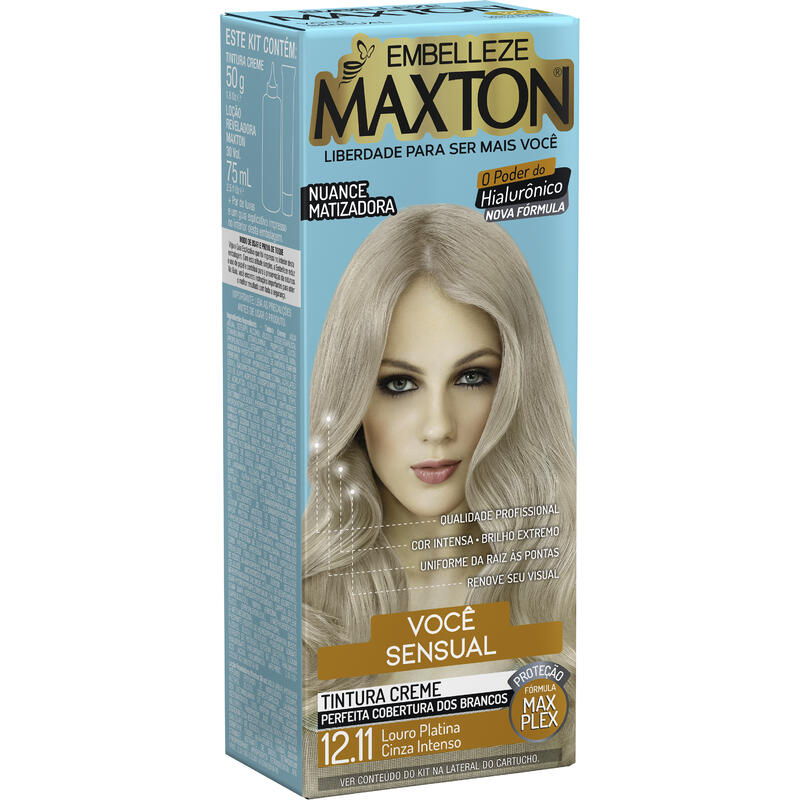 Tintura Maxton Louro Platina 12.11 Kit
