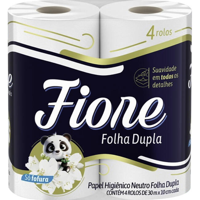 Papel Higiênico Fiore Folha Dupla - 30m 4 rolos