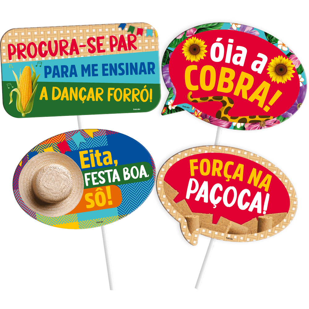 Placas Divertidas FESTCOLOR Junina