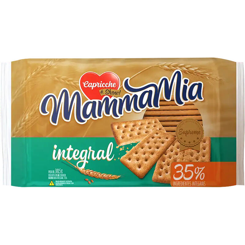 Biscoito Cream Cracker Mamma Mia Integral 301,5g