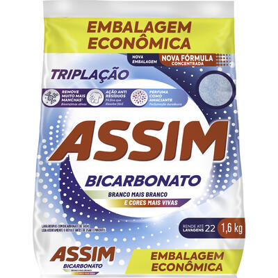 Sabão em Pó Assim 1,6kg - Triplação - Sachê