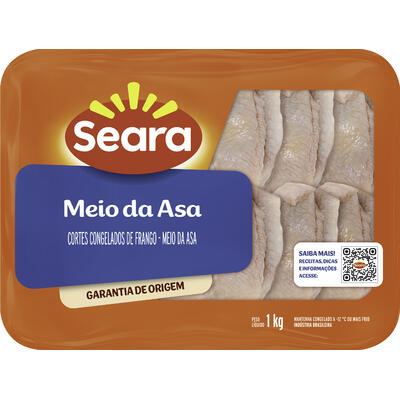 Meio da Asa de Frango Seara Congelado 1kg