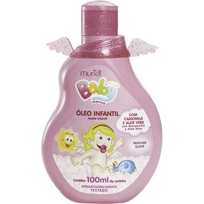 Óleo Infantil Muriel Baby Rosa 100ml