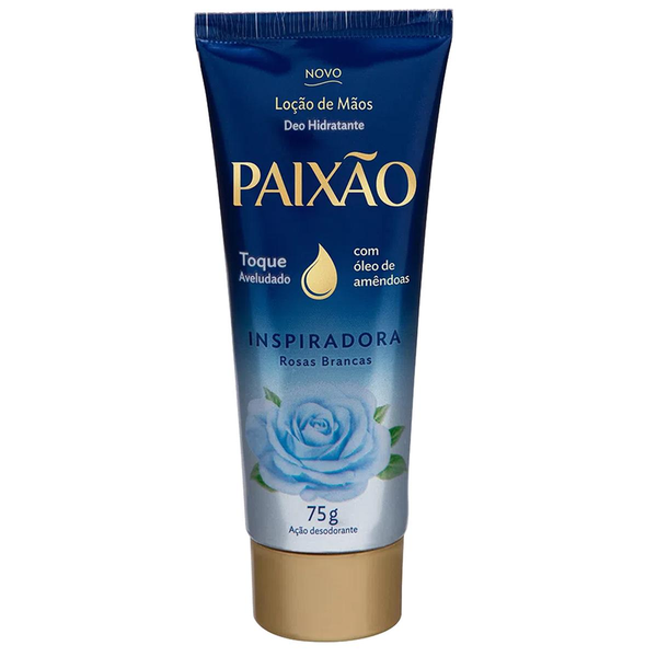 Loção Hidratante de Mãos PAIXÃO Inspiradora Rosas Brancas 75g