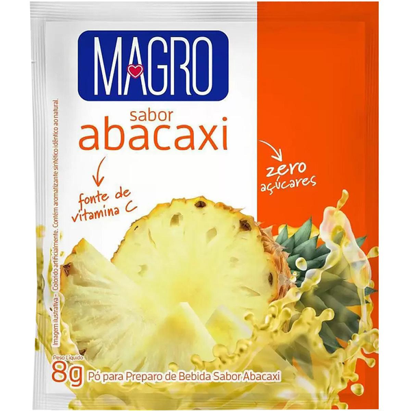 Refresco em Pó Magro Zero Abacaxi 8g