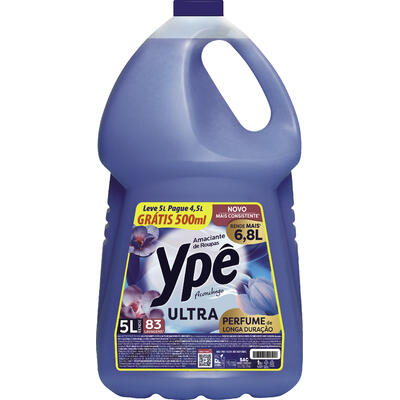 Amaciante para Roupas Ypê Aconchego LV 5L PG 4,5L