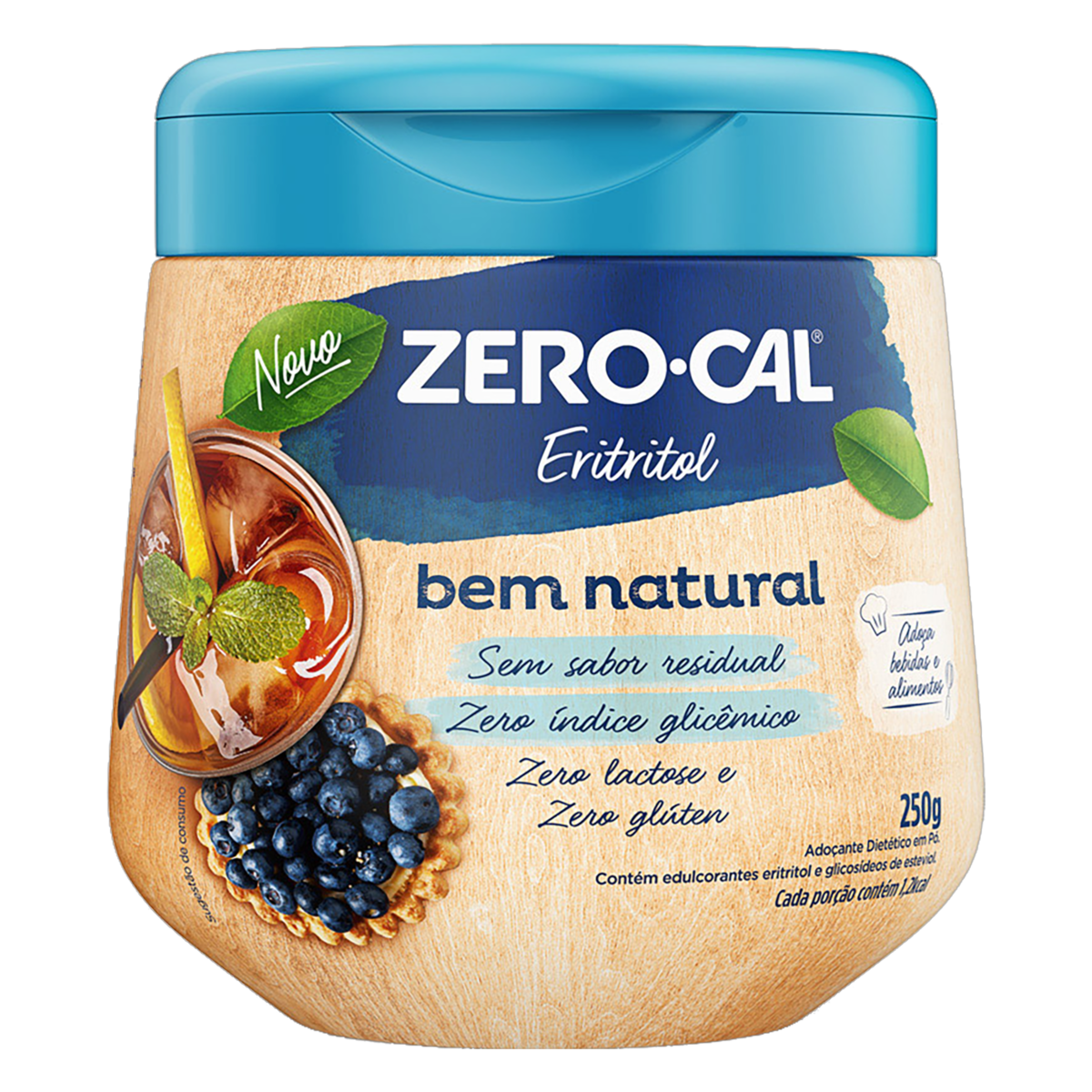 Zero-Cal Eritritol Adoçante em Pó Pote 250g