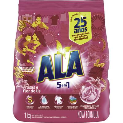 Lava Roupas em Pó Ala Rosas e Flor de Lis 1kg