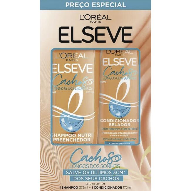 Kit Shampoo 375ml + Condicionador 170ml LOréal Paris Elseve Cachos Longos dos Sonhos