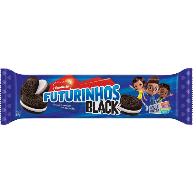 Biscoito Recheado Futurinhos Black 65g