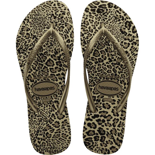 Sandália Animals Havaianas 39/40 Dourado Par