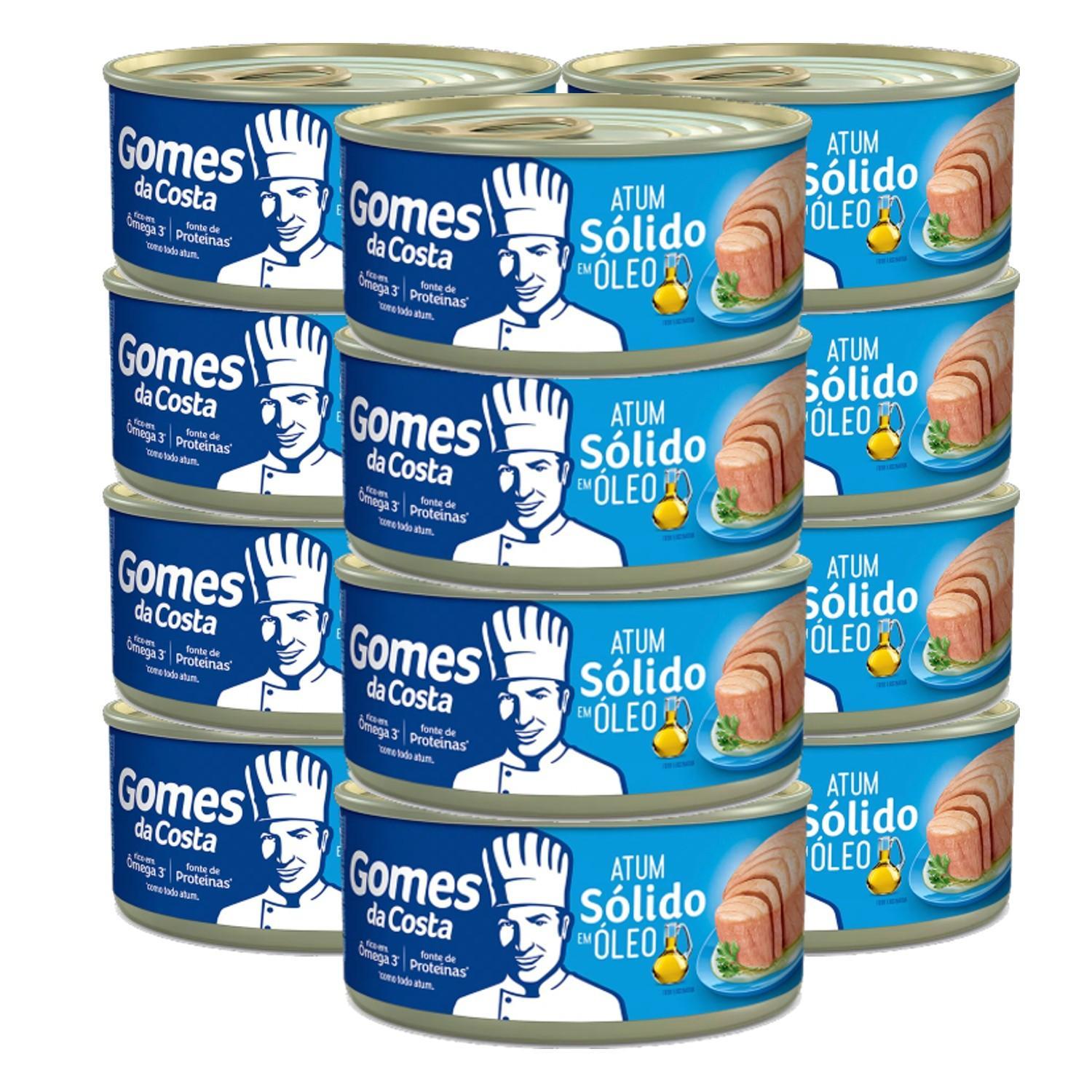 Atum Sólido em Óleo Gomes da Costa 170g (12 Latas)