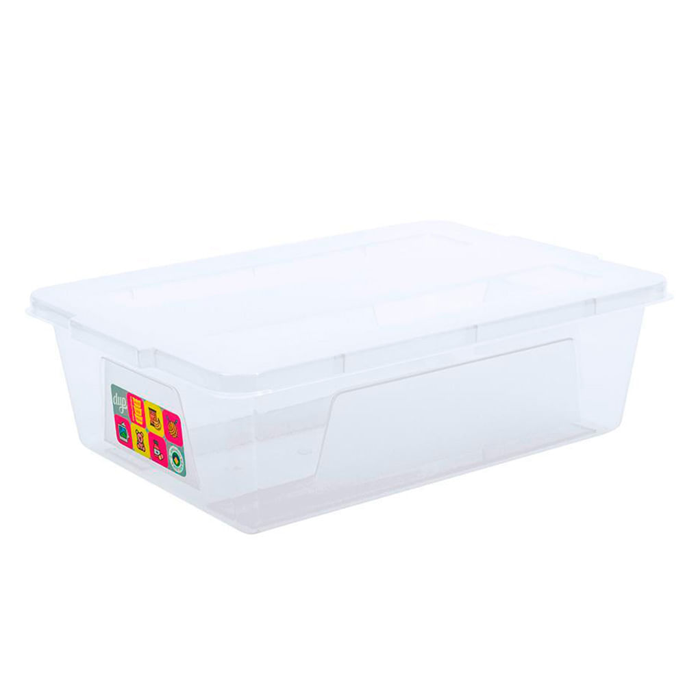 Caixa Organizadora Cristal Com Tampa 2,5L Un