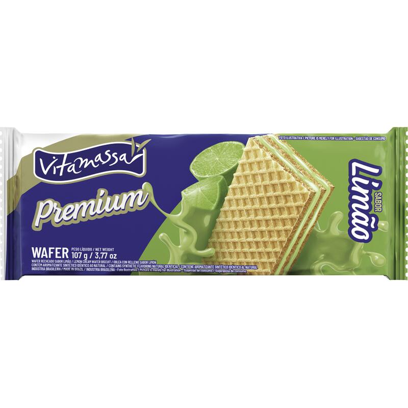 Biscoito Wafer Vitamassa Limão 107g