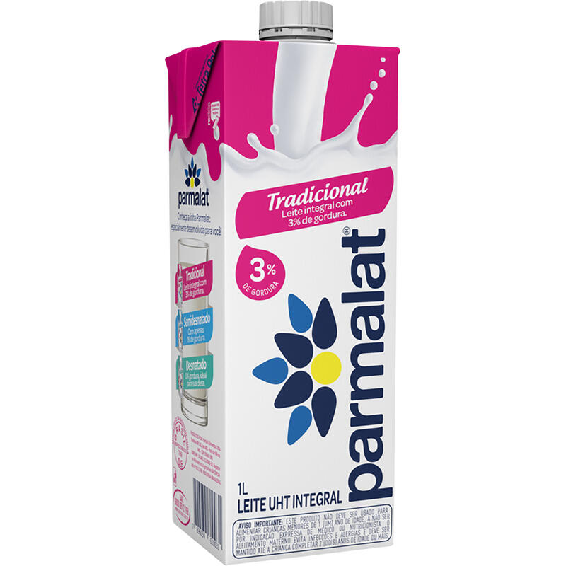 Leite Longa Vida Parmalat Com tampa Integral 1L