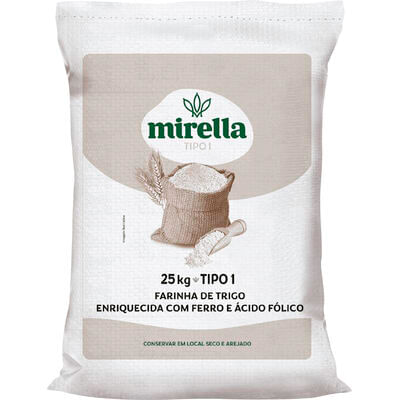Farinha de Trigo Mirella Tipo 1 25kg