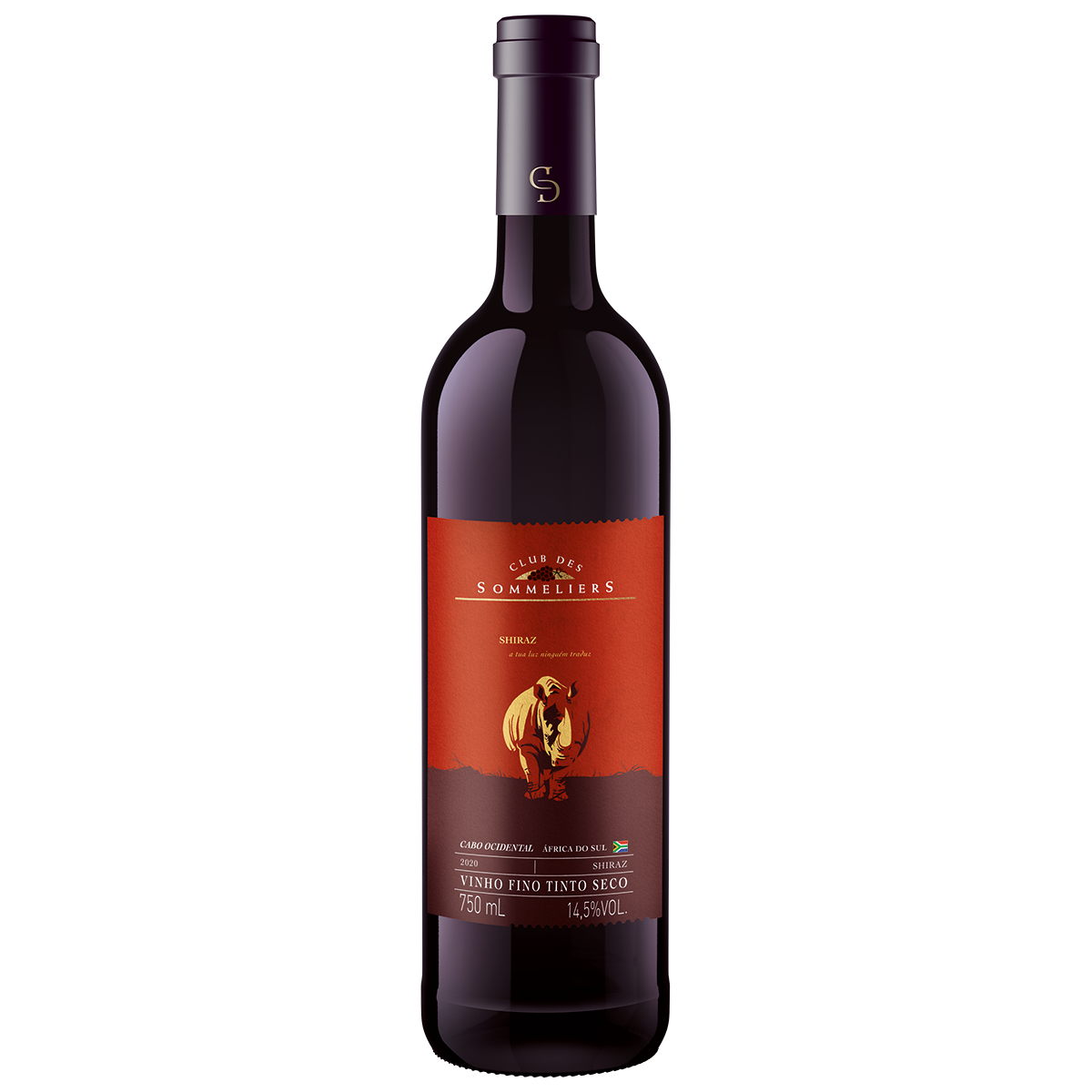 Vinho Tinto Sul Africano Clube Des Sommeliers Shiraz 750ml