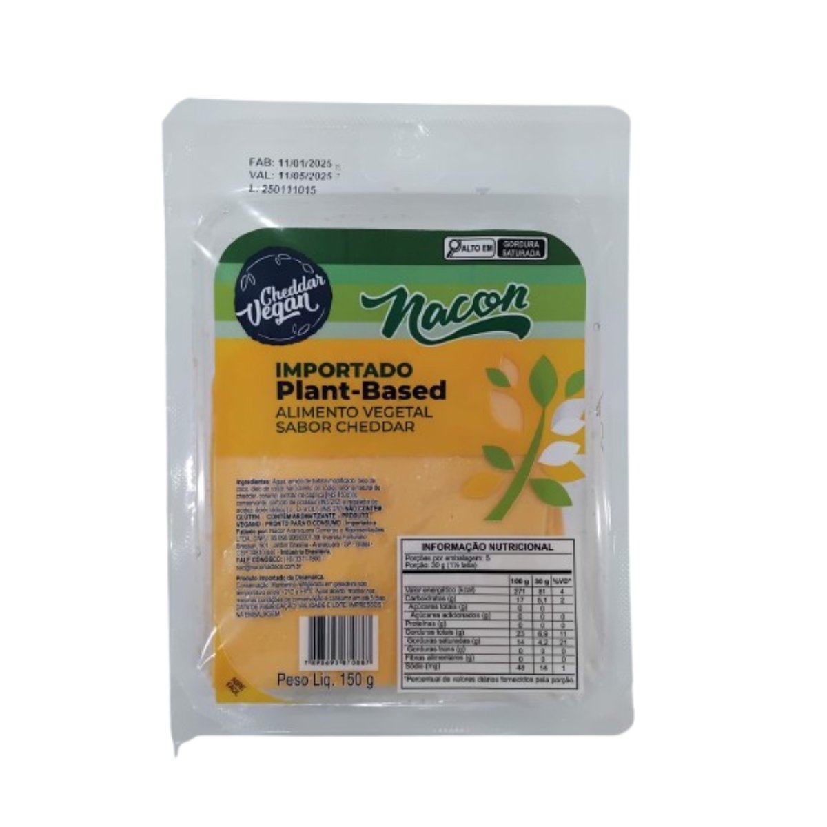 Queijo Vegetal Cheddar Nacon 150g