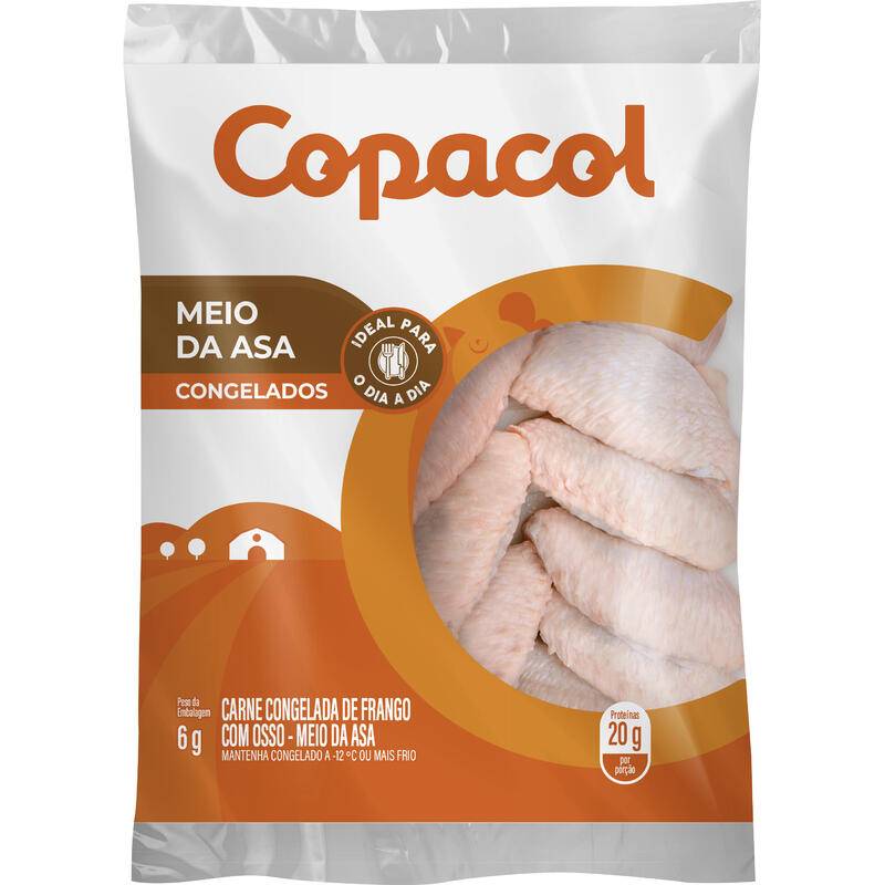 Meio da Asa de Frango Copacol Cong Preço por quilo no pacote