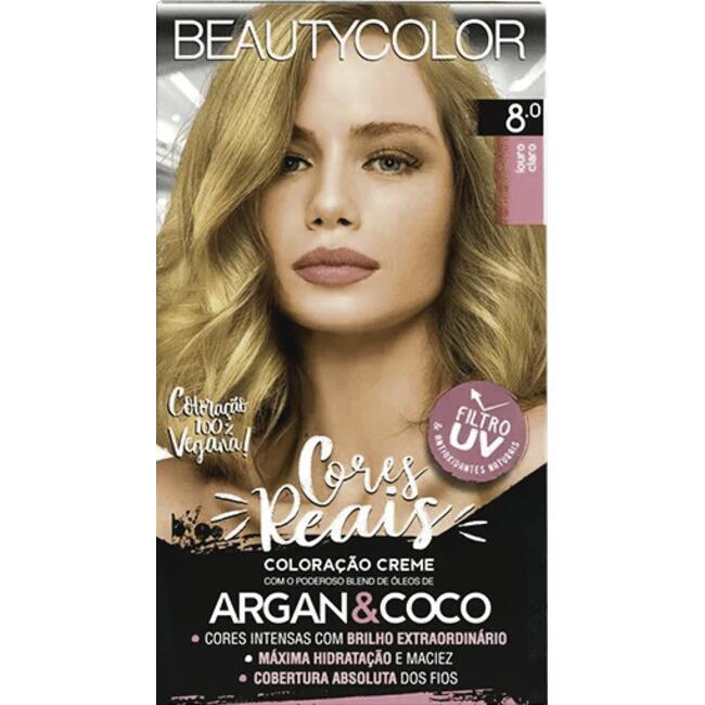 Tintura para Cabelo Beauty Color 8.0 Louro Claro 1 Kit