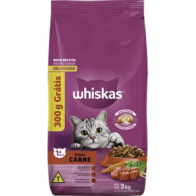 Alimento para Gatos Whiskas Carne 3kg