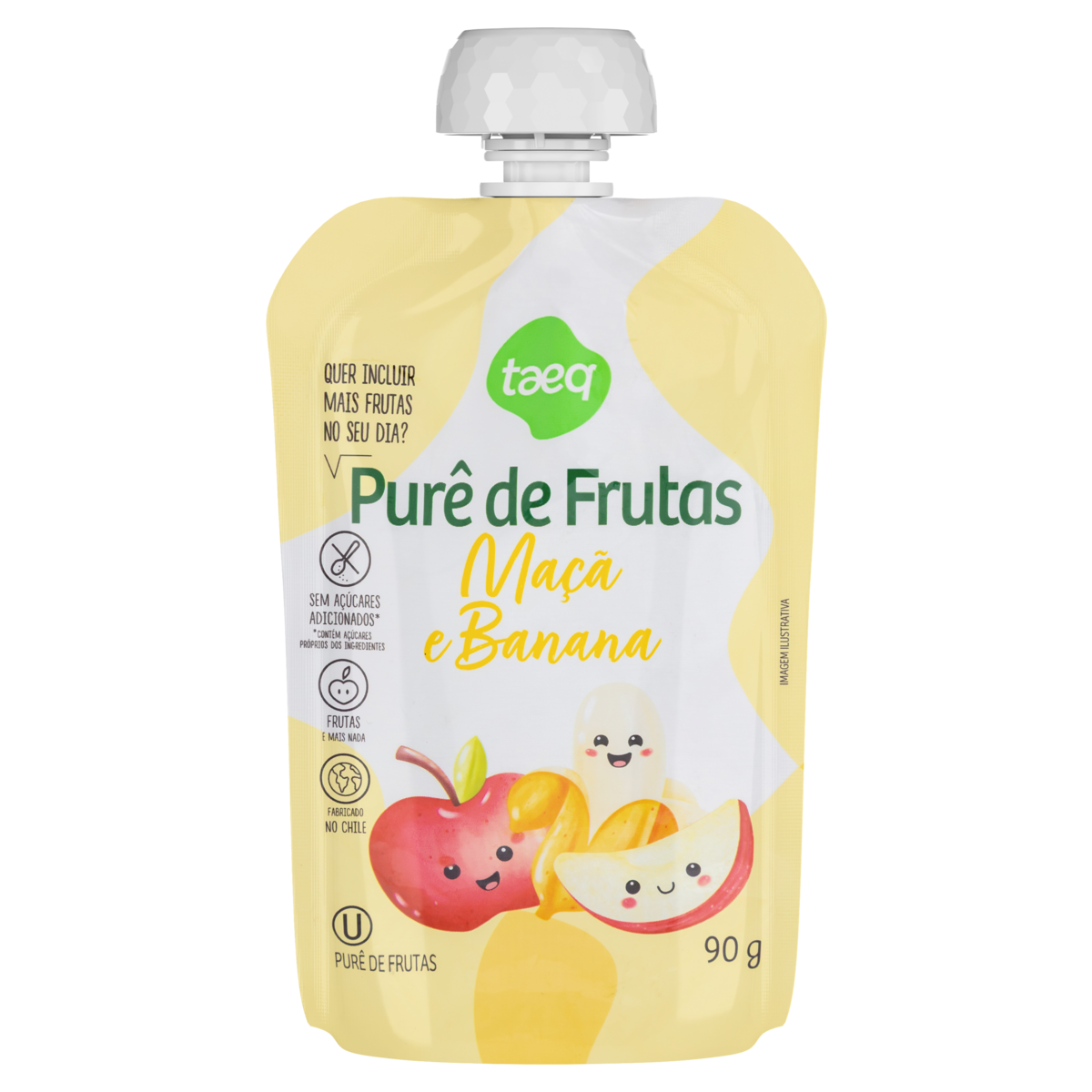 Purê de Frutas Maçã e Banana Taeq Squeeze 90g