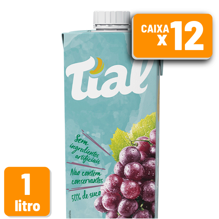 Néctar Tial Uva Tetra Pak 1L Caixa c/ 12 un