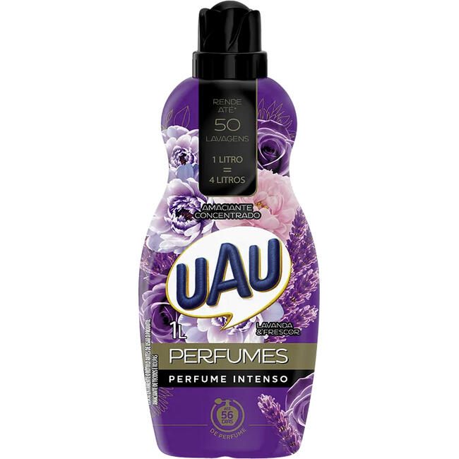 Amaciante de Roupas Concentrado Uau Lavanda e Frescor 1L