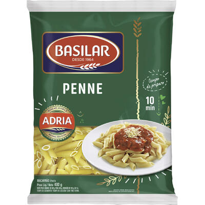 Macarrão de Sêmola Penne Basilar Pacote 400g