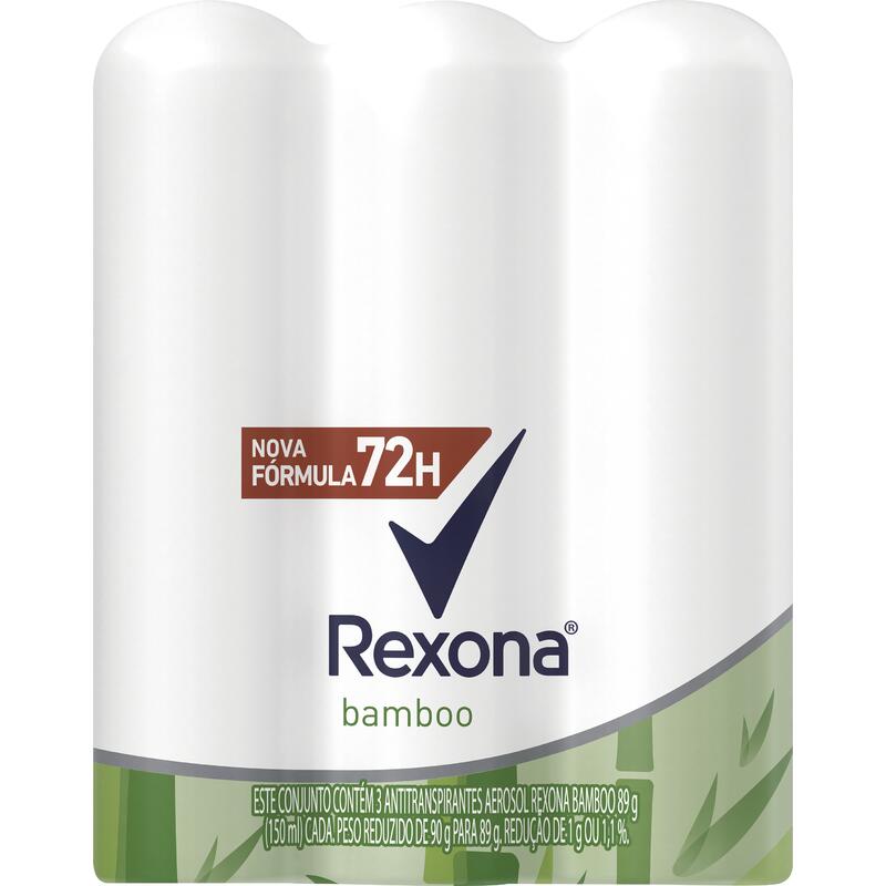 Desodorante Aerossol Rexona Bamboo 3x150ml