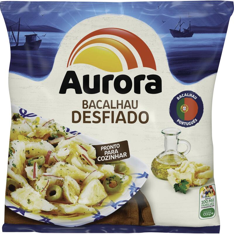 Bacalhau Dessalgado Aurora Congelado Desfiado 500g