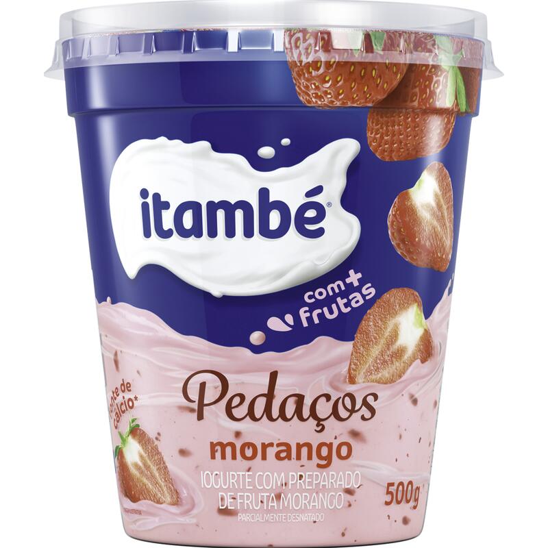 Iogurte com Pedaços de Fruta Itambé Morango 500g