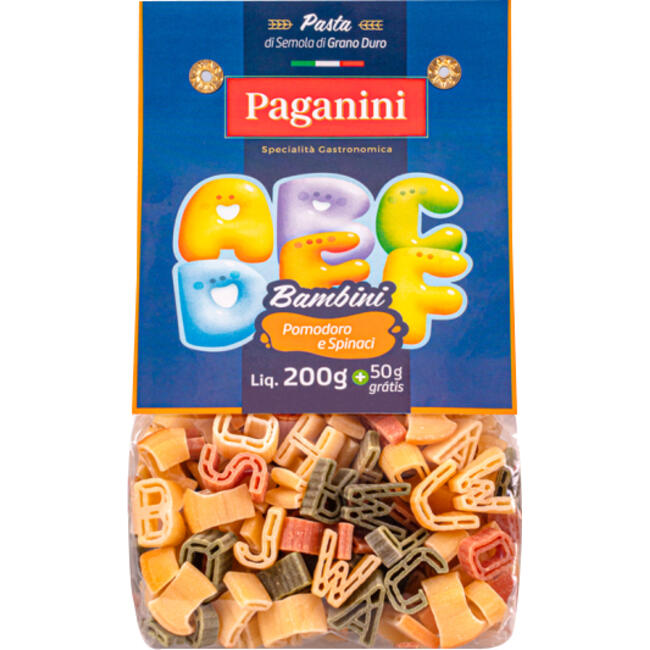 Pasta di Semola Grano Duro Paganini Bambini Letrinhas 250g