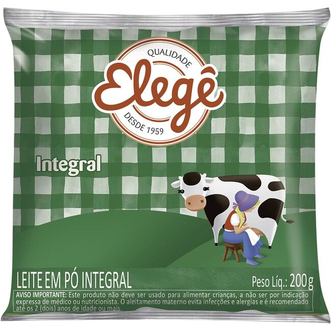 Leite em Pó Elegê Integral 200g