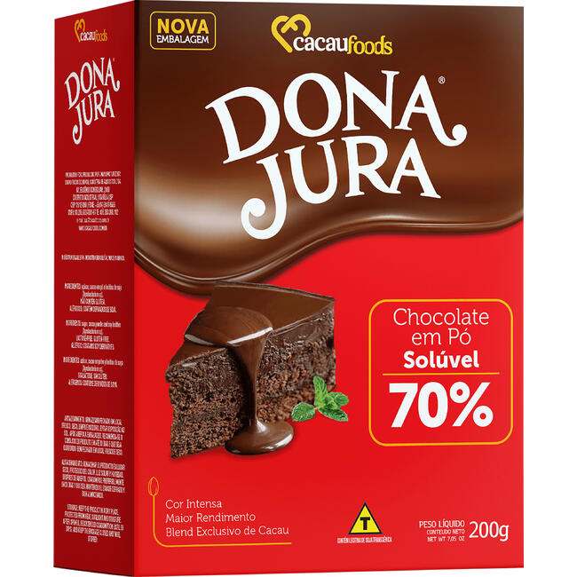 Chocolate em Pó Dona Jura 70% Cacau 200g