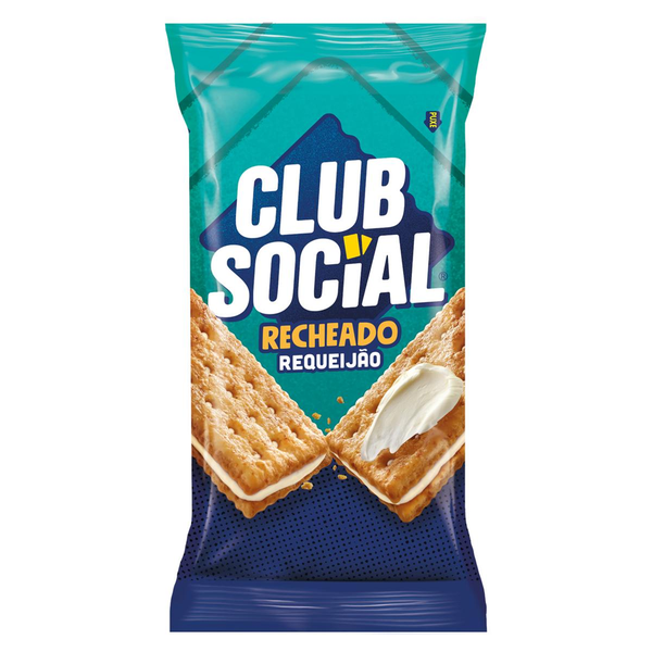 Biscoito Salgado CLUB SOCIAL Recheado Requeijao multipack 106g