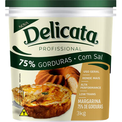 Margarina Delicata 75% Lipídios com Sal 3kg