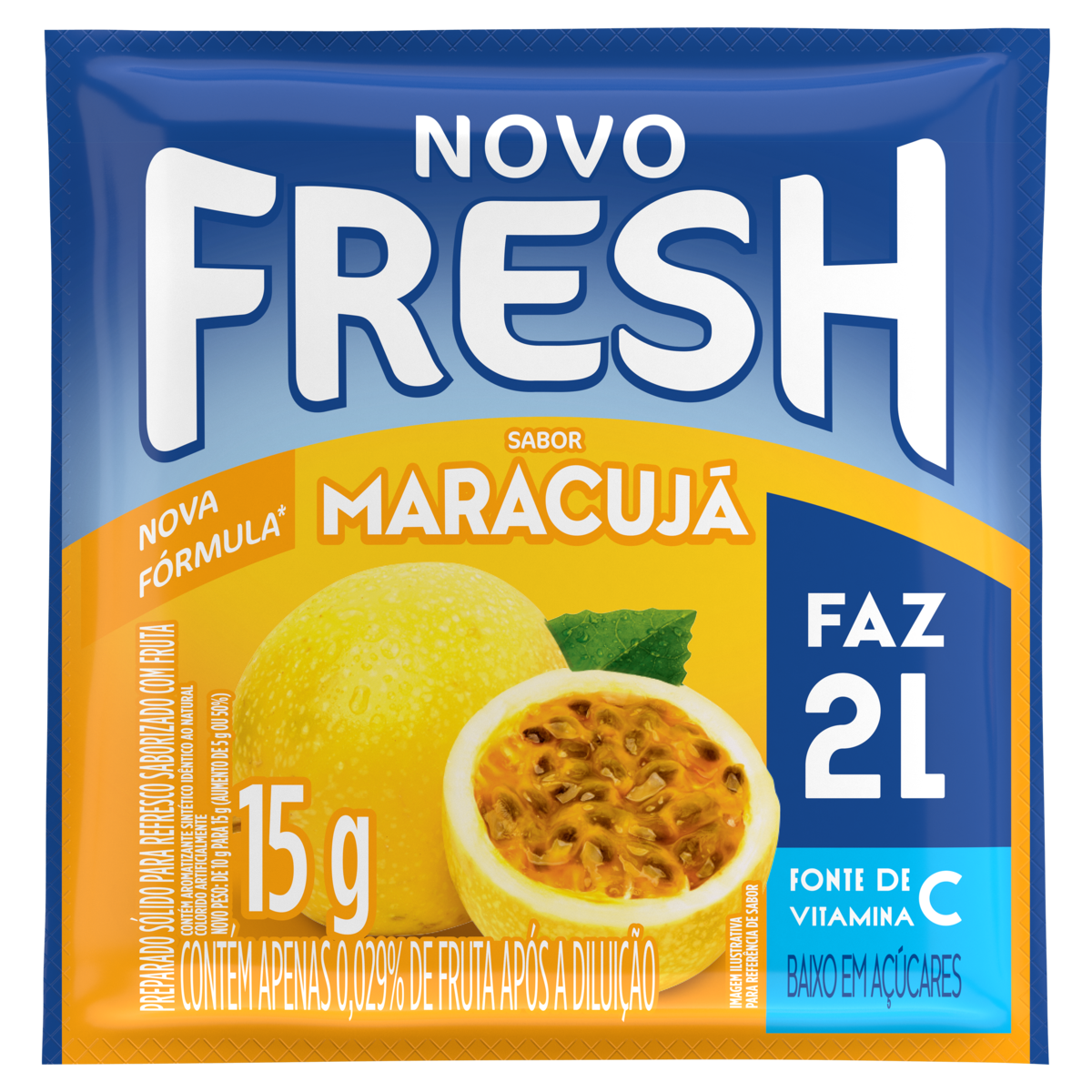 Refresco em Pó Maracujá Fresh Pacote 15g