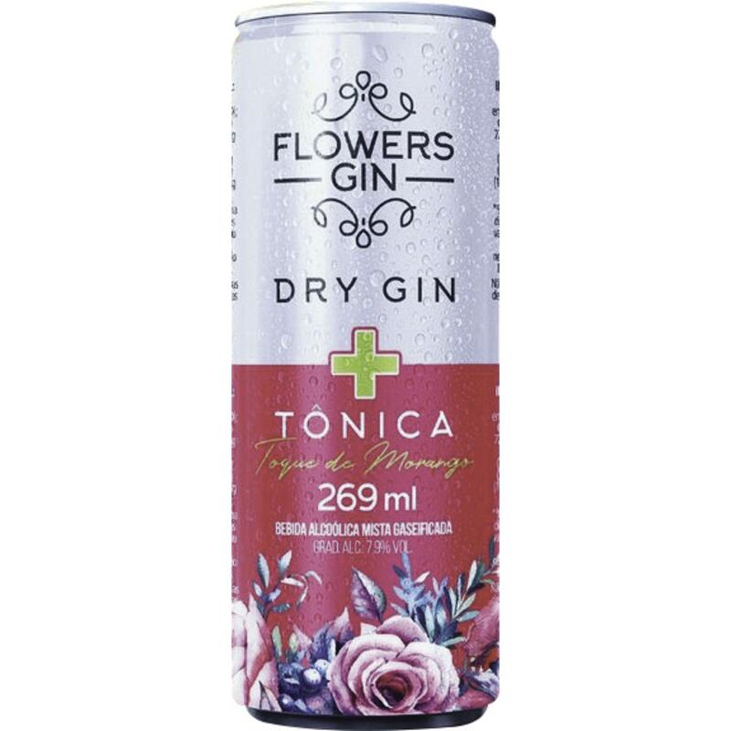 Bebida Gin Tônica Flowers Morango 269ml