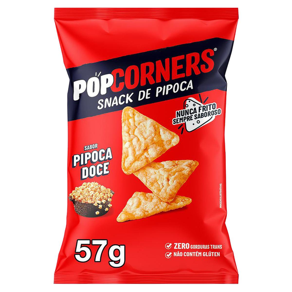 Salgadinho POPCORNERS Kettle Corn Sem Glúten 57g