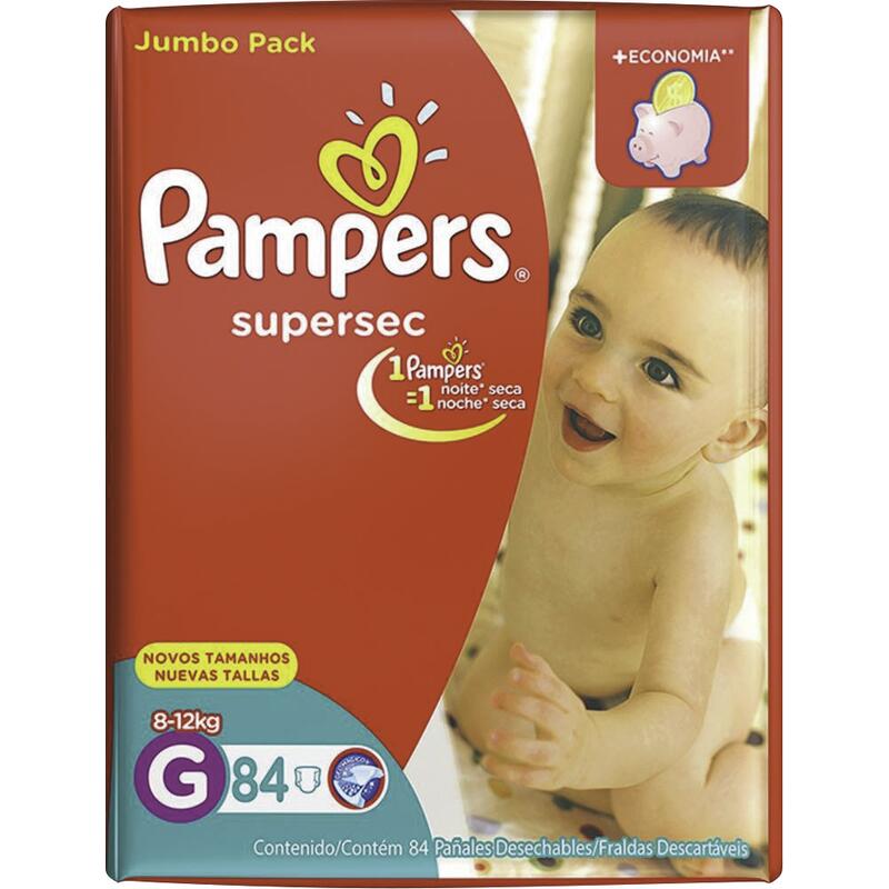 Fralda Descartável Pampers Supersec - G 84 un