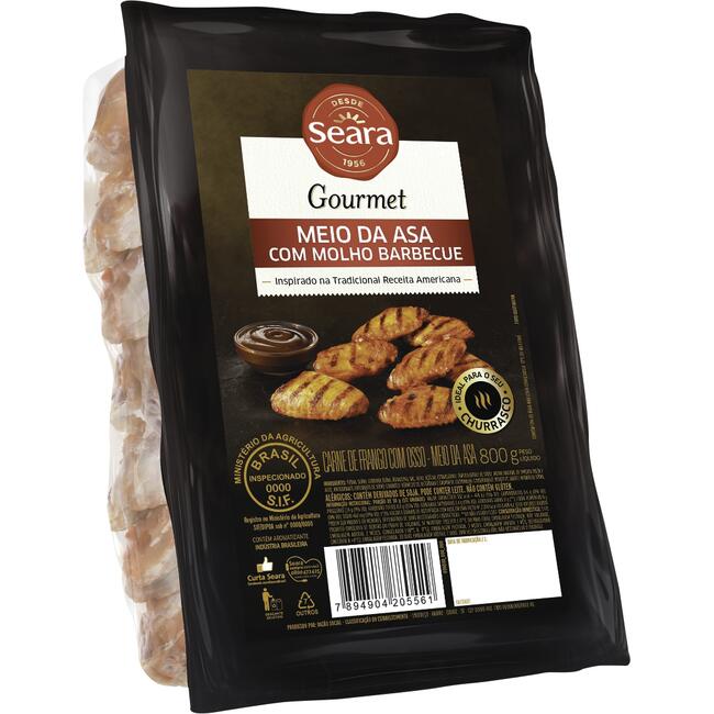 Meio da Asa de Frango Seara Cong Barbecue 800g